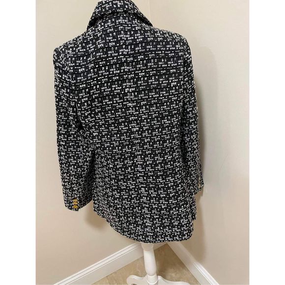 Anthropologie x Maeve Double-Breasted Tweed Jacket Size L - Picture 9 of 11